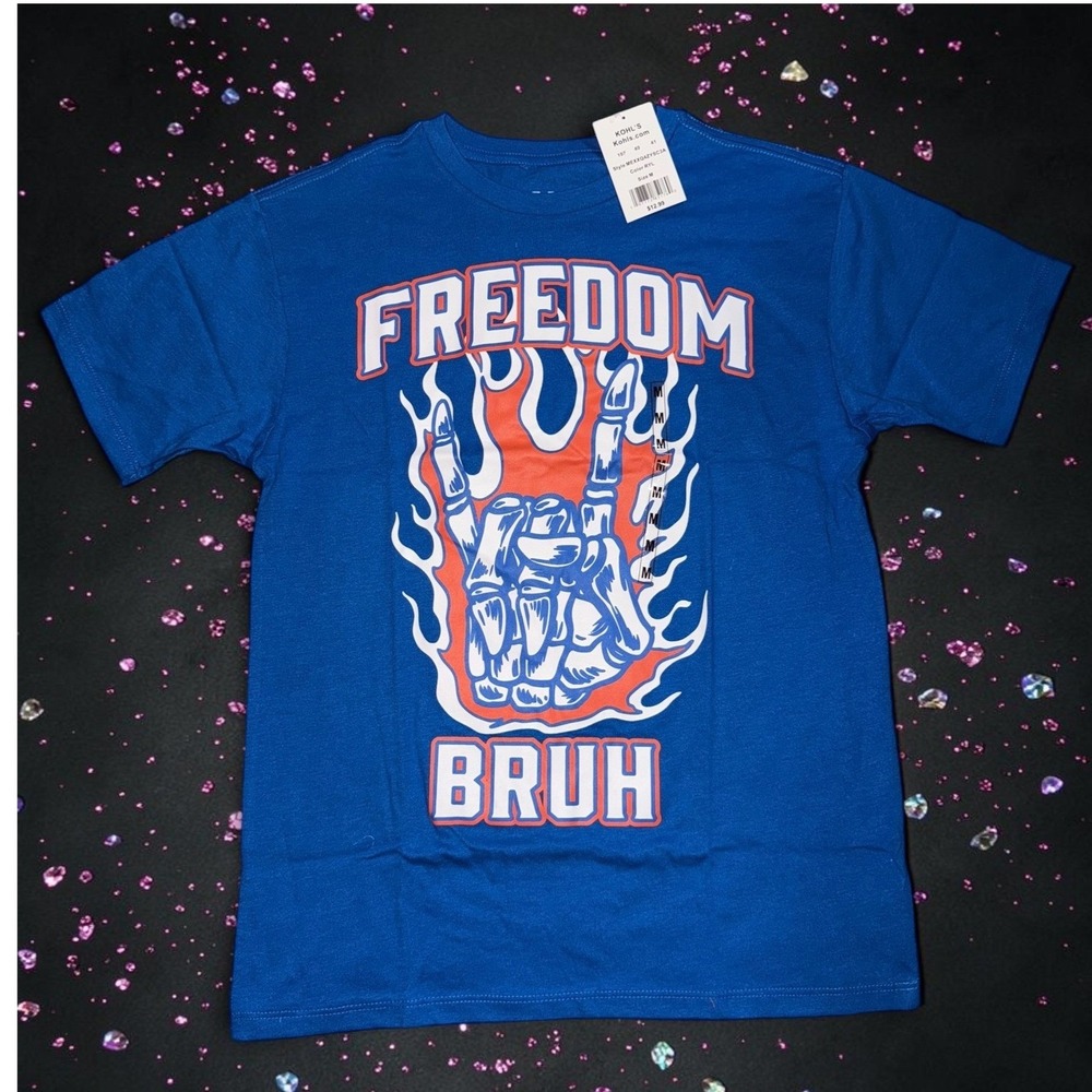 Mad Engine - Boys Freedom Bruh T-Shirt - Size M - *NWT*